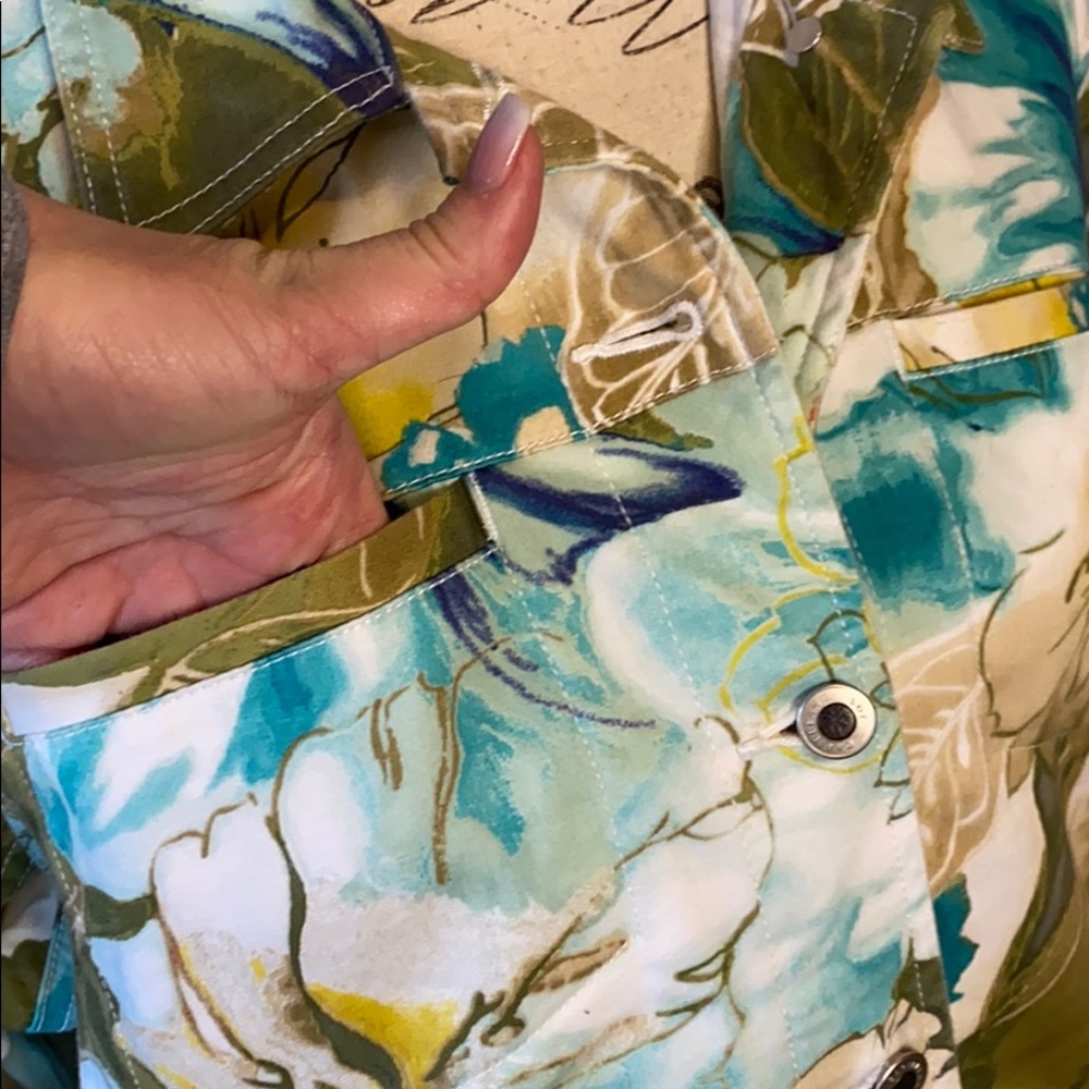 Caribbean Joe Hawaiian floral jacket blazer coat - Picture 2 of 8